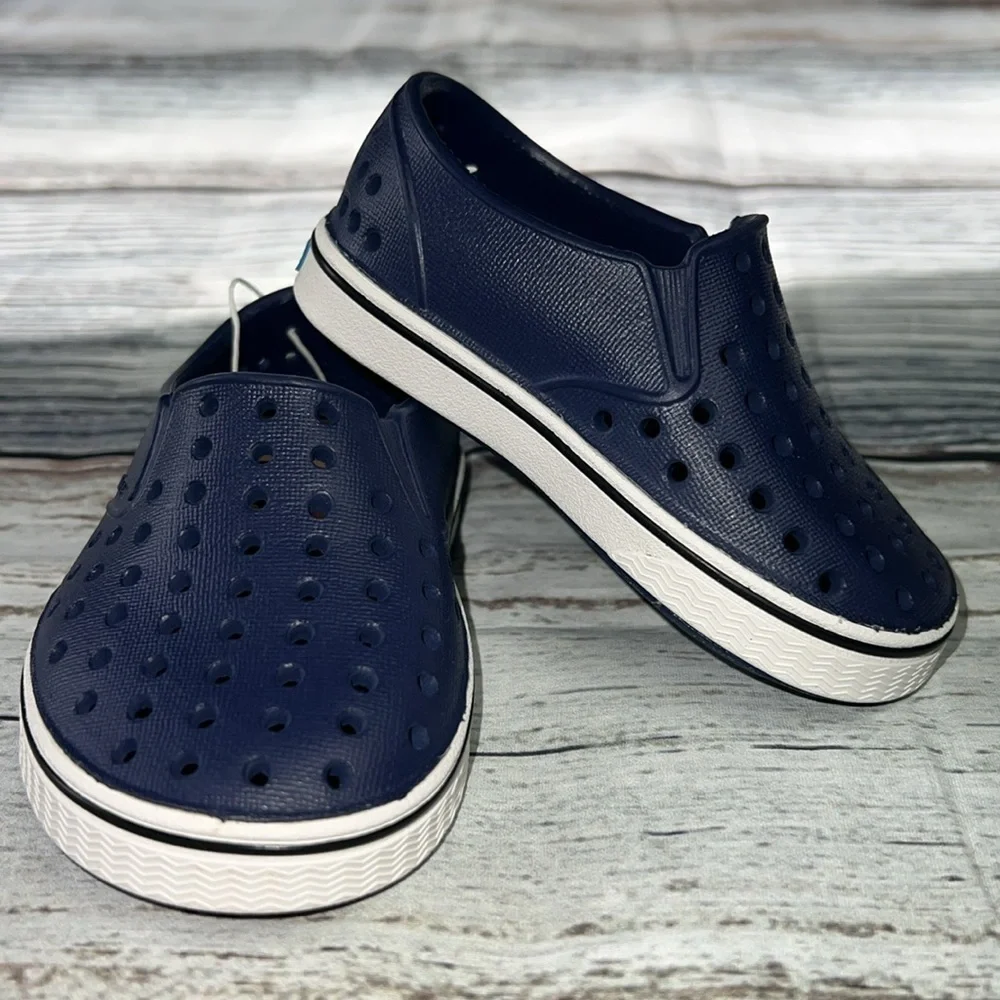 Native Unisex Shoe Regatta Blue/Shell White US size C-4